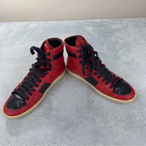 Saint Laurent Paris Men's Size 7 US/40 EU Classic SL/10H Leather 345416 Senakers - Picture 3 of 14